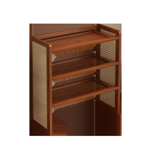 Plastic rattan desktop storage <b>rack</b>, desktop <b>shelf</b>, bookshelf, student dormitory, office, study storage <b>rack</b>, cabinet - Product Image 1