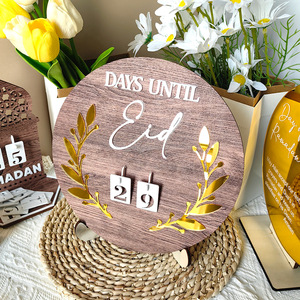 Décoration de <span class=keywords><strong>table</strong></span> musulmane pour l'Aïd Signes de l'Aïd Ramadan Aïd Compte à rebours en bois acrylique - Product Image 6