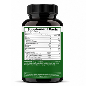 Capsules de oméga 3 en gélules, acides gras polyinsaturés, compléments nutritionnels riches en huile de poisson, EPA DHA, améliore l'immunité, sans OGM - Product Image 4