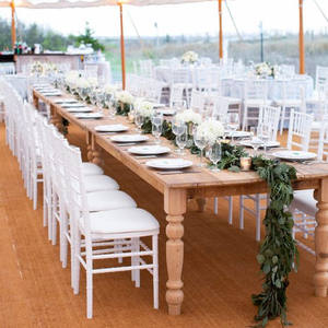 Table en bois pour banquet, ferme, événement, hôtel commercial, mariage, prix abordable - Product Image 5