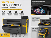 Nouvelle imprimante DTG pour t-shirts, imprimante numérique pour vêtements à double station avec machine de prétraitement, garantie 1 an, multicolores CMYK