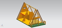 Cabaña Prefabricada Personalizada en Forma de A, Villa de Madera Portátil para Glamping, Casa Triangular Pequeña para Proyectos Turísticos