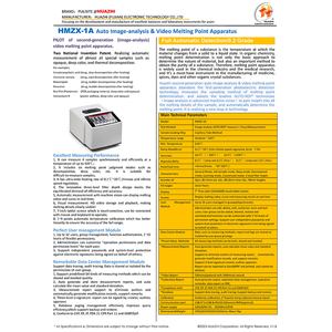 Digitales HMZX-1A Schmelzpunktgerät Schmelzpunktmessgerät Digitales Schmelzpunktmessgerät FDA 21 CFR Teil 11 - Product Image 2