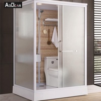 Cabine de douche préfabriquée portable de luxe Tout-en-un Toilettes mobiles Cabine de douche