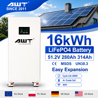 EU-Lagerbestand 15kW 16kWh Lithium-Solarsystem 48V 51,2V 280Ah 300Ah 314Ah EVE314ah LiFePo4 Batteriepack mit JK 200A BMS