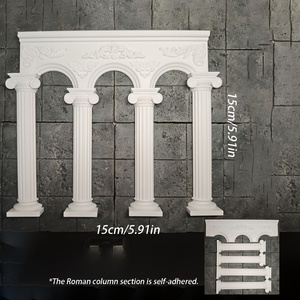 Maquette architecturale miniature pour maison de poupée, fournitures de diorama DIY, fenêtre gothique, colonne romaine - Product Image 6