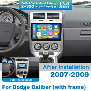 Autoradio multimédia <span class=keywords><strong>Android</strong></span> 13 4 cœurs <span class=keywords><strong>2</strong></span>+32 Go FM pour Dodge Caliber (avec cadre) 2007-2009 Carplay Écran tactile IPS 10 pouces - Product Image 1
