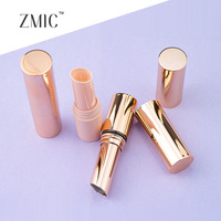 Tube à lèvres vide doré rose, tube rond pour rouge à lèvres, emballage cosmétique, contenant pour rouge à lèvres, tube pour baume à lèvres