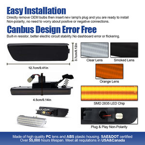 Luces Laterales LED de Humo al por Mayor para <span class=keywords><strong>Volkswagen</strong></span> VW MK5 GOLF GTI Jetta CABRIO, Lámpara Indicadora de Señal de Giro - Product Image 4