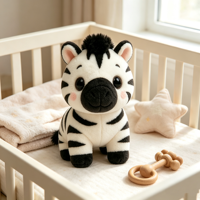 Peluche zèbre personnalisée ODM OEM, animaux en peluche sur mesure, logo personnalisé, poupée zèbre en peluche douce pour cadeau promotionnel