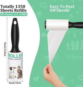 Rouleau Adhésif Réutilisable pour Éliminer les Poils d'Animaux et la Poussière – Brosse et Rouleaux Anti-Poils Personnalisés - Product Image 2