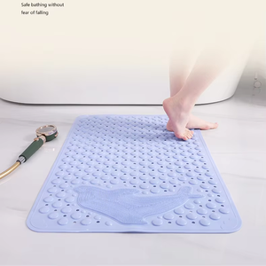 New Design Bathtub Shower <b>Mats</b> <b>Extra</b> <b>Long</b> Non-slip Rubber <b>Bath</b> <b>Mat</b> Shower Massage <b>Mat</b> With Drainage Hole Strong Suction Cup - Product Image 3