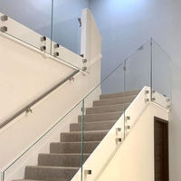 ZDCAST Escaliers modernes Balcon en verre Escalier Main courante Système de garde-corps Offre Spéciale Entretoise Support de serrage pour balustrades et mains courantes
