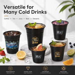 Gobelets jetables transparents en PET de 10 oz avec impression numérique personnalisée pour les vacances, la plage, les fêtes en plein air et les boissons - Product Image 2