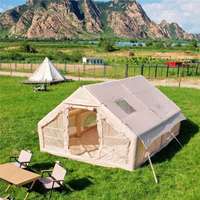 Tente de camping gonflable pliable quatre saisons en tissu Oxford avec maille, imperméable, sans assemblage, ouverture rapide pour les aventures