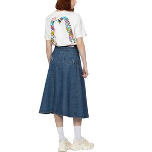 กระโปรงยีนส์พลีทแฟชั่นผู้หญิงแบบสั่งทำพิเศษ ปี 2024 กระโปรงยีนส์พิมพ์ลายสำหรับสุภาพสตรี เอวปรับได้ - Product Image 3