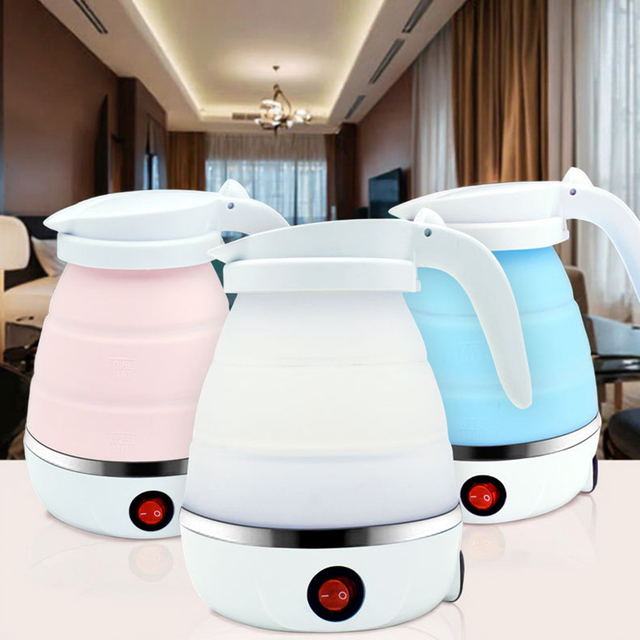 Portable Double-Layer Automatic Power-Off Mini Folding Cordless Keep Warm Thermal Insulated Electric Kettle Household USB Made