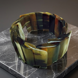 Brazalete de Cuerno de Vaca Hecho a Mano, Ecológico y No Tóxico, Tamaño Personalizable, Regalo Unisex para Bodas, Aniversarios y Fiestas - Product Image 3