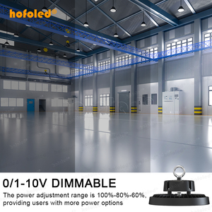 Trong kho 100W 150W 200W kho đèn công suất Dip Dimmable LED cửa hàng Đèn vòng 5000K ánh sáng ban ngày nhôm UFO LED Highbay ánh sáng - Product Image 4