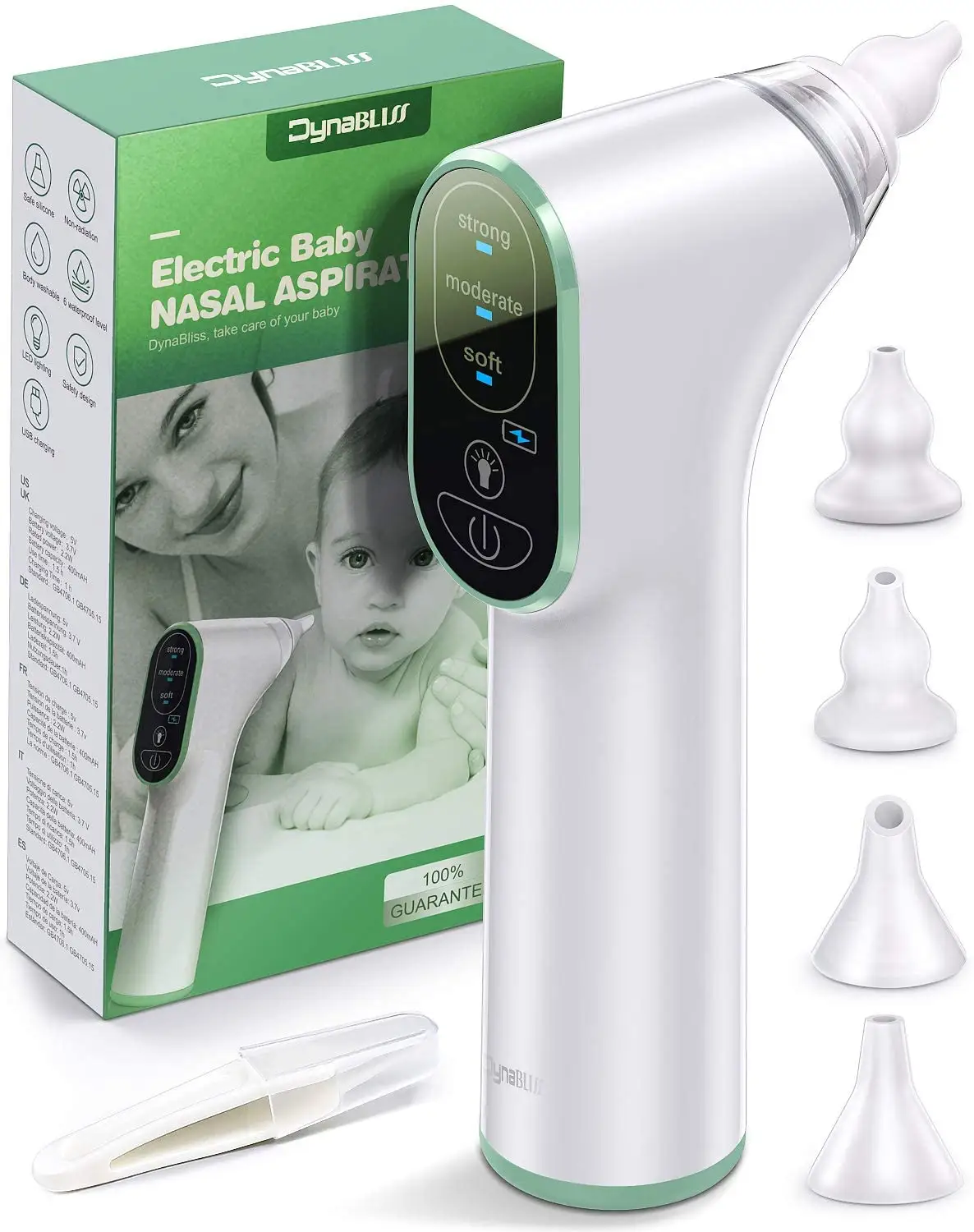 Aspirateur nasal pour bébé OEM nettoyeur électrique de nez nouveau-né soins de bébé aspirateur à ventouse équipement de reniflement aspirateur nasal hygiénique sûr