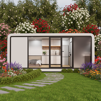 Villa modulaire de 20 pieds et 40 pieds, cabane mobile Apple, maison préfabriquée, bureau, hôtel, maison de luxe, structure en acier