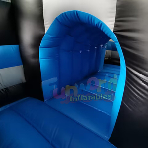 บ้านลมเป่าลมขนาดใหญ่กลางแจ้ง สีฟ้าลายสายฟ้า พร้อมสนามกีฬาเป่าลมเชิงพาณิชย์ - Product Image 6