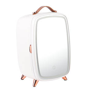CHAUDE beauté look 6L cosmétique réfrigérateur verre miroir porte portable <span class=keywords><strong>petit</strong></span> semi-conducteur soins de la peau réfrigérateur - Product Image 1