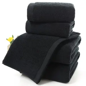 100% cotton black towels hairdressing hairdressing towels logo custom towel hairdresser