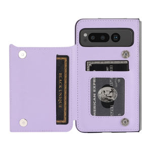 Étui de téléphone Pixel Fold en cuir PU avec blocage RFID, étui portefeuille avec emplacements pour cartes, support, rabat pour téléphone Google Pixel Fold 5G - Product Image 4