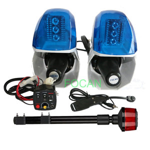 Luz de advertencia trasera de motocicleta aerodinámica de montaje en poste estroboscópico intermitente giratorio - Product Image 6
