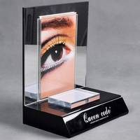 Présentoir de produits de soins personnels en acrylique, présentoir de parfum en perspex, présentoir de comptoir POP, présentoir de cosmétiques en acrylique noir, unité de glorification