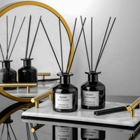 Bouteille de luxe personnalisée de 200Ml pour diffuseur d'huiles essentielles, aromathérapie, verre ambré vide pour diffuseur de parfum