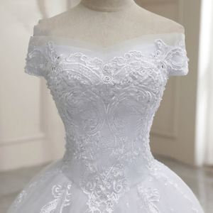 Nouvelle arrivée 2023, magnifiques robes <span class=keywords><strong>de</strong></span> mariée à épaules dénudées, blanches, élégantes, taille plus, longueur au sol, robe <span class=keywords><strong>de</strong></span> mariée européenne - Product Image 2