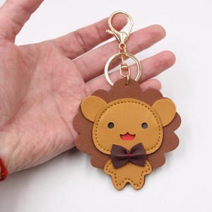Personalized Bear Lion Leather Light <b>Keychain</b> High Quality Sun Man Male Car Pendant Wholesale - Product Image 3