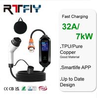 Chargeur EV portable de haute qualité 32A 7kW Type 2 Chargeur rapide pour véhicule électrique adapté à l'Australie avec prise CEE Support IP55