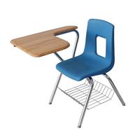 Meubles de classe personnalisables, bureau et chaise combinés en plastique rigide pour la formation des étudiants