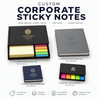 Bloc-notes autocollants personnalisés en papier, couverture rigide, avec impression personnalisée, différentes tailles, idéal pour les cadeaux