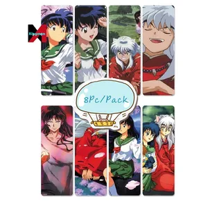 8 Stück/Set Digitaldruck Inuyasha PVC-Lesezeichen-Karten von Anime Higurashi Kagome Miroku Sango