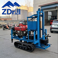 Machine de forage rotative à moteur diesel ZDrill, profondeur 180 m, sur chenilles ou roues, pour le forage de puits d'eau et de sondages