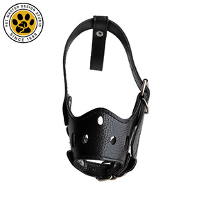 SinSky 개 머리 칼라 <span class=keywords><strong>PU</strong></span> 소가죽 개 입 커버 안티 물린 안티 짖는 입 커버 조정 가능한 개 총구 - Product Image 5