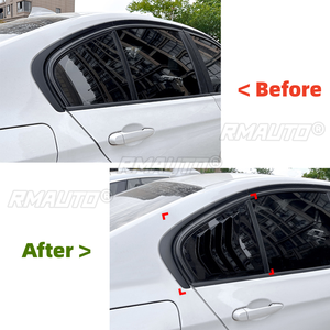 Rear <b>Window</b> Louvers Quarter Panel Side Vent Cover Sun <b>Shades</b> Sticker for BMW 3-Series F30 2013-2018 Car Accessories - Product Image 2