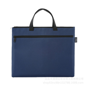 Oukeqi A4 Canvas Document Bag 38x30cm Zipper Men's <b>Briefcase</b> Durable Office Meeting Bag Customizable Logo - Product Image 5
