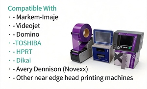 ริบบิ้นเรซิ่น TTO ราคาประหยัด ขนาด 33 มม. x 450 ม. สำหรับงานพิมพ์ฉลากบรรจุภัณฑ์อาหารทั่วไป ใช้ได้กับเครื่องพิมพ์แบบซับลิเมชั่น - Product Image 6