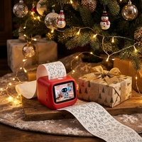 Impresora de Códigos de Barras Inteligente con IA para Niños, Mini Máquina de Impresión Instantánea, 21 Idiomas, para la Creatividad y la Concentración
