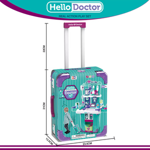 Ensemble de jeu de docteur interactif avec lumière et son, trousse médicale portable en forme de <span class=keywords><strong>valise</strong></span> pour les jeux de simulation pour enfants, ensemble 3 en 1 - Product Image 4