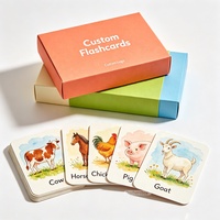 Cartes flash d'apprentissage personnalisées sur mesure, jeu de cartes de mémoire de haute qualité pour la famille avec boîte
