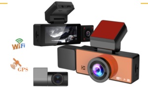 3 kênh Dash Cam 4K + 1080P + 1080P Novatek chip 2160P Xe máy ảnh DVR Wifi GPS tầm nhìn ban đêm xe hộp đen - Product Image 3