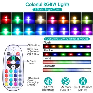 Foco LED <span class=keywords><strong>de</strong></span> Jardín con Cambio <span class=keywords><strong>de</strong></span> Color, IP65 Impermeable, Bajo Voltaje, Colorido, con Estaca y Control Remoto - Product Image 3
