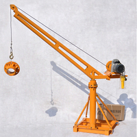 Mini-grue mobile 800 kg, 1 tonne, 2 tonnes, rotation à 360 degrés, pour levage extérieur, nouvelle grue de levage compacte