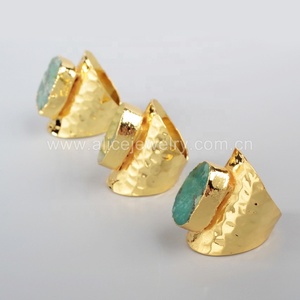 G1035 Natural Chrysoprase Gemstone <strong>Rings</strong> Chakra Jewelry Natural <strong>Jade</strong> <strong>Ring</strong> Band <strong>Ring</strong> - Product Image 6